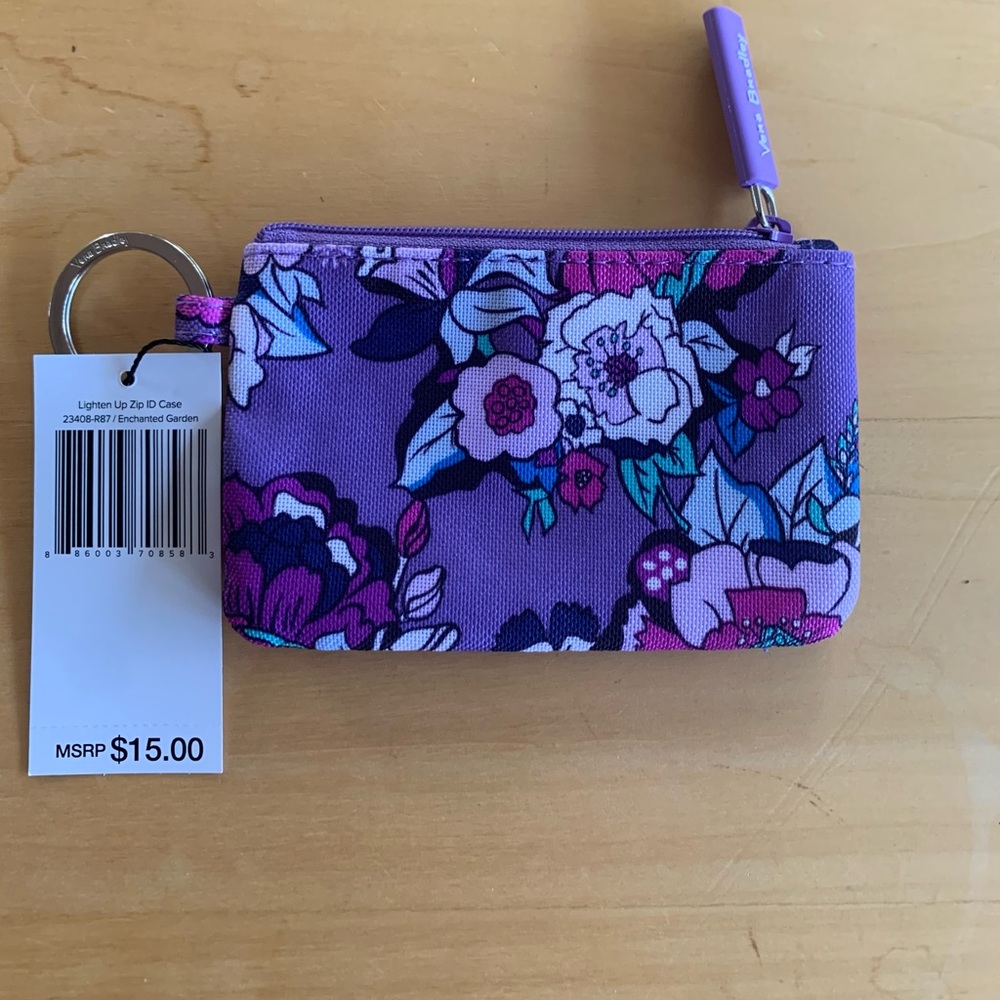 Vera Bradley Zip ID Case Enchanted Garden